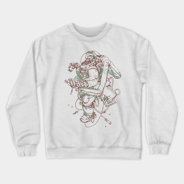 Astronaut Crewneck Sweatshirt by FUELSTAINS